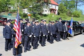 during memorial veterans stands walk club front marchs broadway parade joyeuse fame rene induction down dr