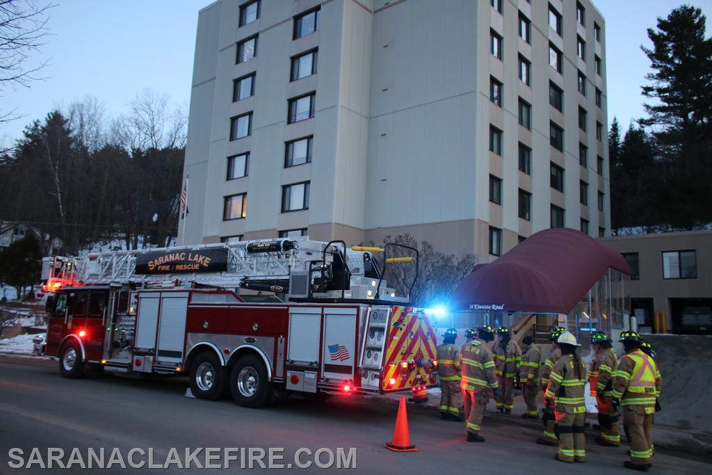 On March 27th, 2025 SLVFD members conducted ladder truck training at the 14 Kiwassa Road high rise.