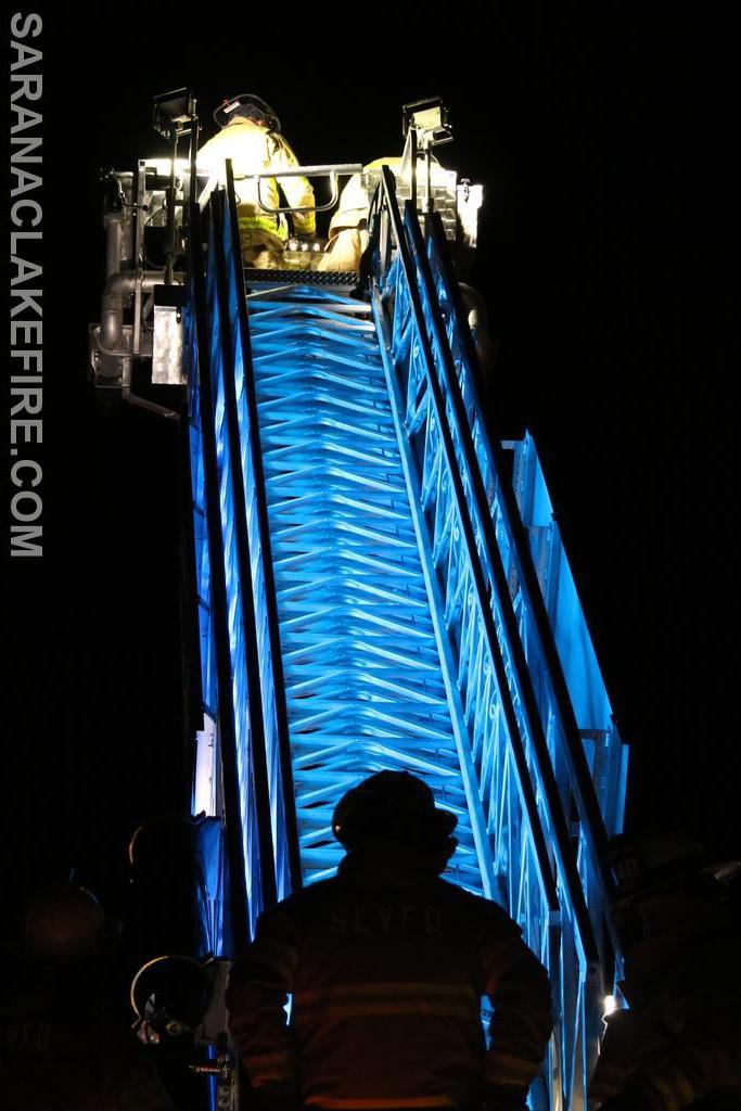 On March 27th, 2025 SLVFD members conducted ladder truck training at the 14 Kiwassa Road high rise.