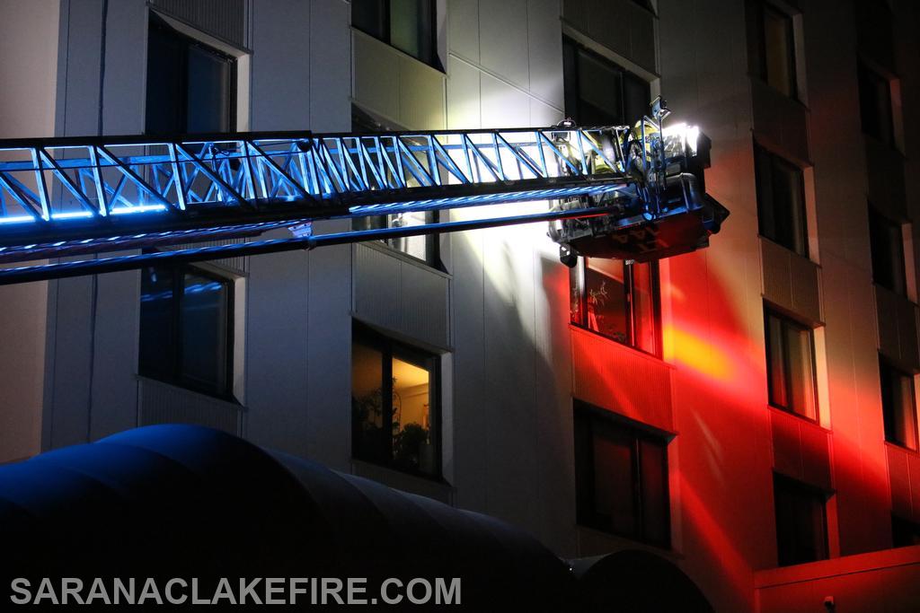 On March 27th, 2025 SLVFD members conducted ladder truck training at the 14 Kiwassa Road high rise.