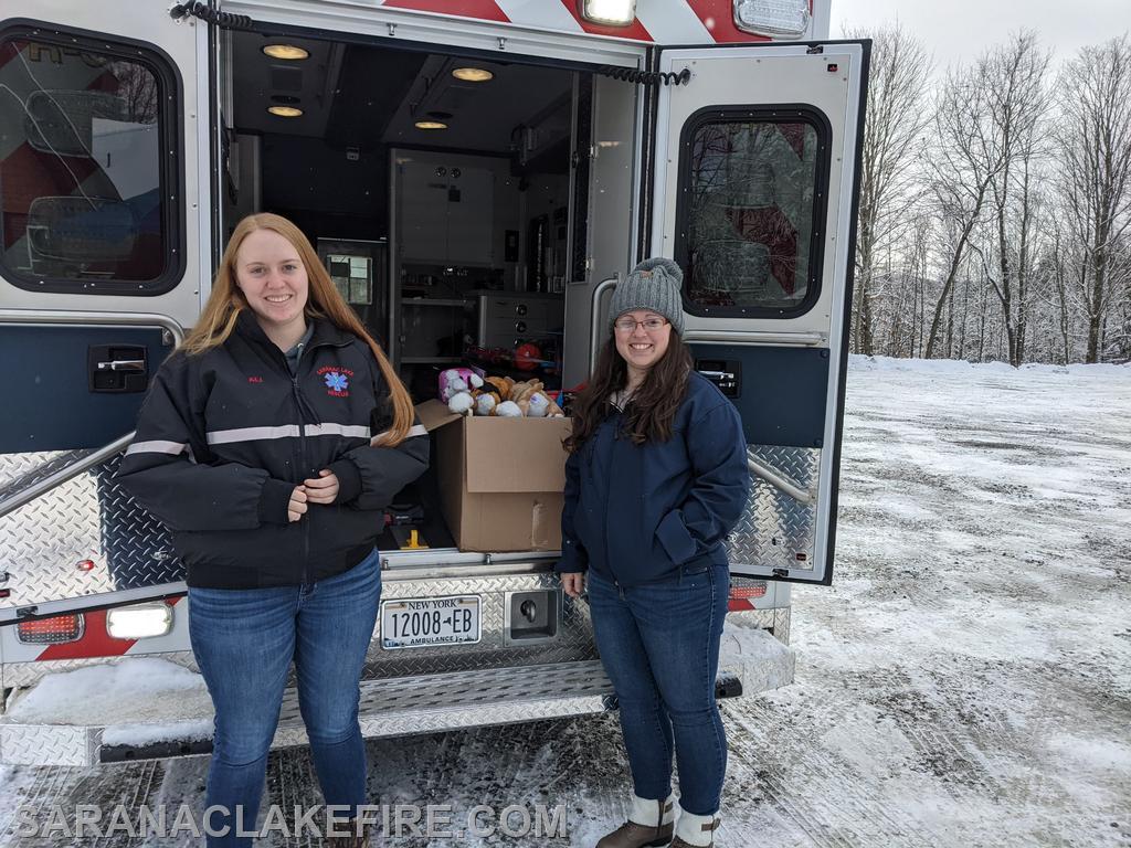 The Saranac Lake Volunteer Rescue Squad donated an ambulance load of toys.
