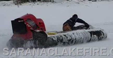 SLVFD's Scatt Hovercraft, no longer in service,  It was used for ice rescue for over 30 years.