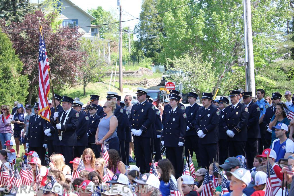 SLVFD members marched in the memorial day parade and participated in the ceremonies at Riverside Park.